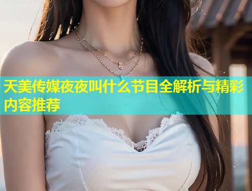 天美传媒夜夜叫什么节目全解析与精彩内容推荐  第1张