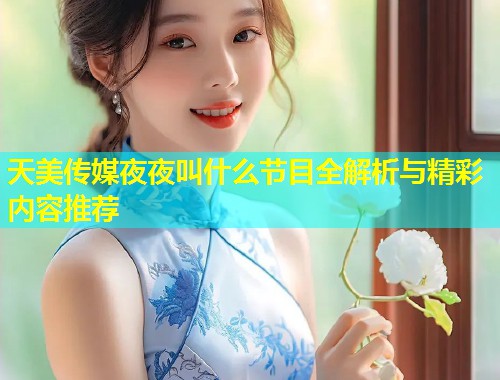 天美传媒夜夜叫什么节目全解析与精彩内容推荐  第2张