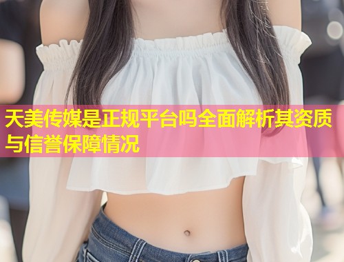 天美传媒是正规平台吗全面解析其资质与信誉保障情况  第1张